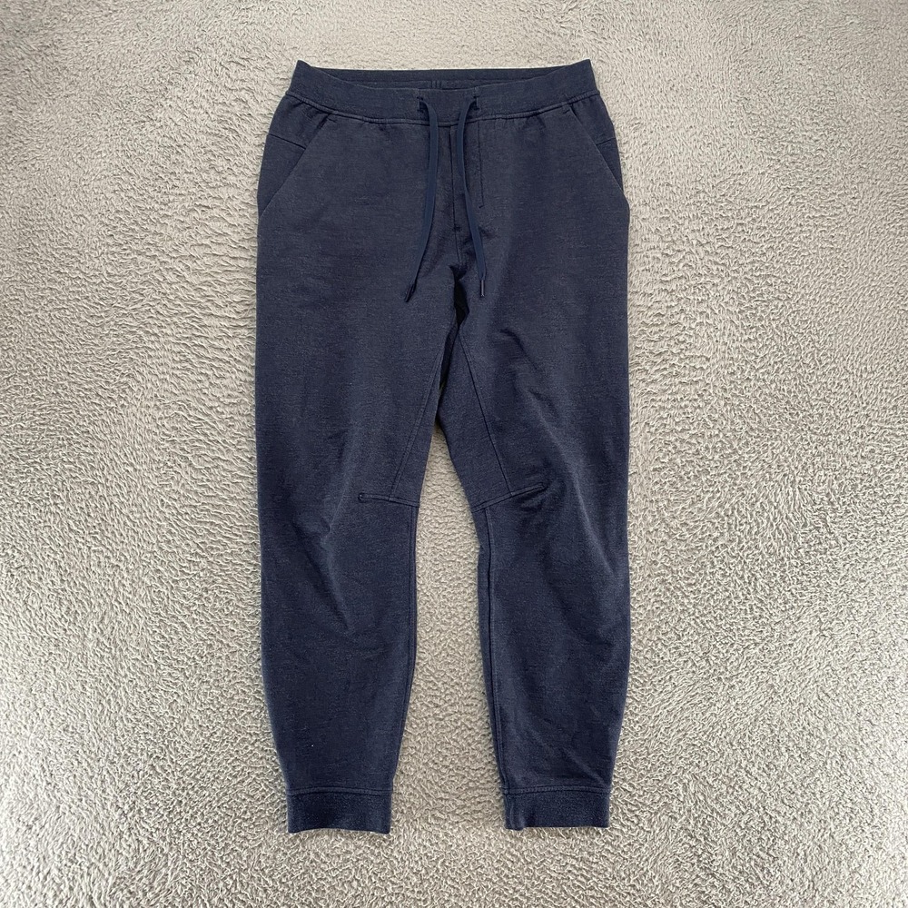 Lululemon City Sweat Joggers Mens‎ Large Blue Knit Sweatpants Lounge Gym Workout